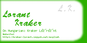 lorant kraker business card